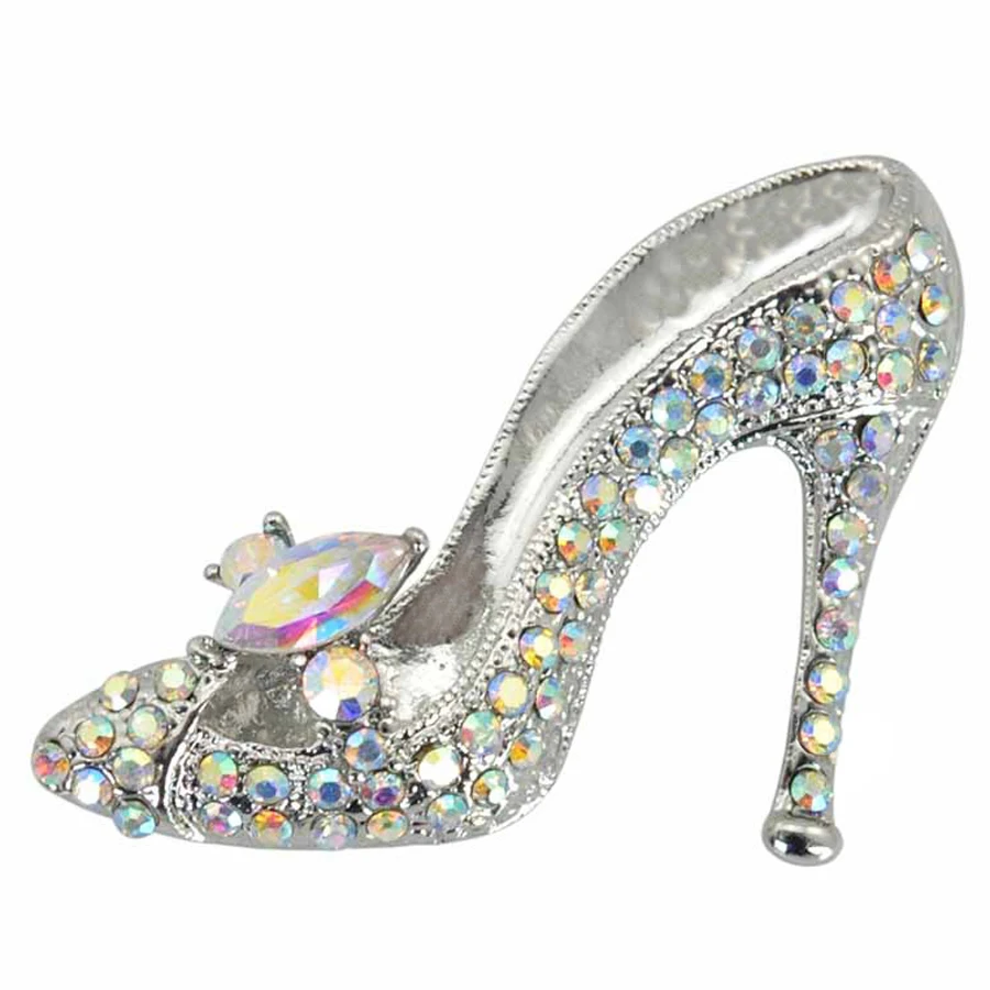 

Charm Rhinestone Lady High-heeled Shoes Brooch Pins Women Garment Party Decoration Fashion Jewelry Accessory Gift Brosche XZ019