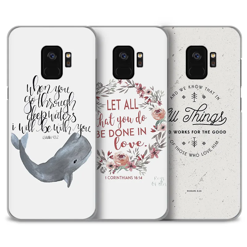 

Bible Jesus god Quotes Phone Case Cover Shell For Samsung Galaxy S5 S6 S7 Edge S8 S9 Plus Note 8 4 5 A5 A7 J5 2016 J7 2017