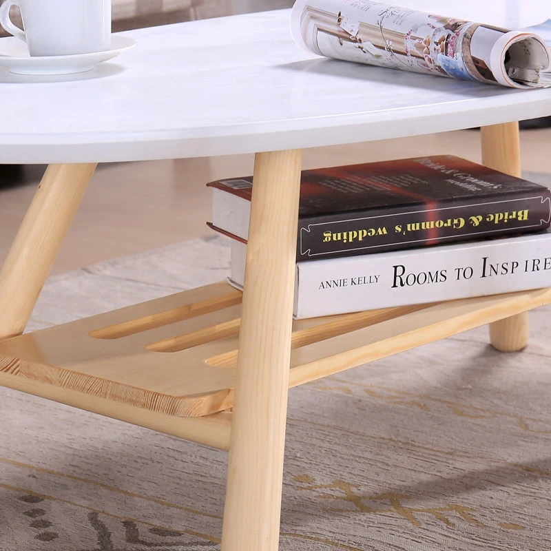 Mid Century Modern Oval Wood Center Table Living Room Furniture Contemporary Low Center Sofa Side Table Wooden Casual Tea Table