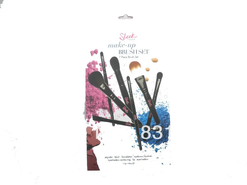 Free Shipping Sleek Makeup 7 piece make up brush set for powder blush foundation eyebrow eyeshadow