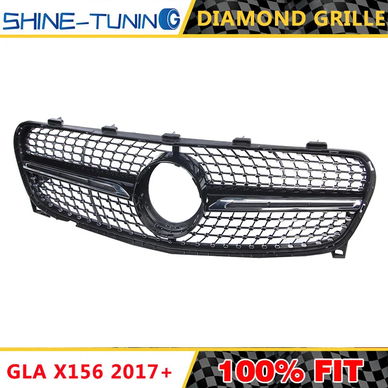 Алмазная решетка без эмблемы подходит для нового класса GLA X156 GLA180GLA200GLA250GLA45
