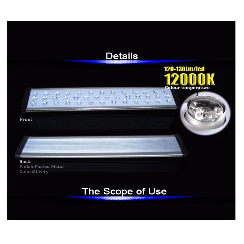 Новый аквариумный светильник большой светодиодный 1 Вт 2 режима 40 см 50 60 90 белый +