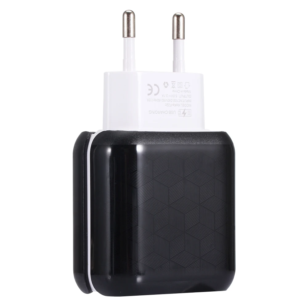 LEORY быстрое зарядное устройство двойной USB телефон зарядное устройство 2.1A 3.1A Быстрая зарядка США ЕС вилка Мобильный дорожный настенный адаптер для iPhone для samsung - Тип штекера: Европейский Союз (ЕС)