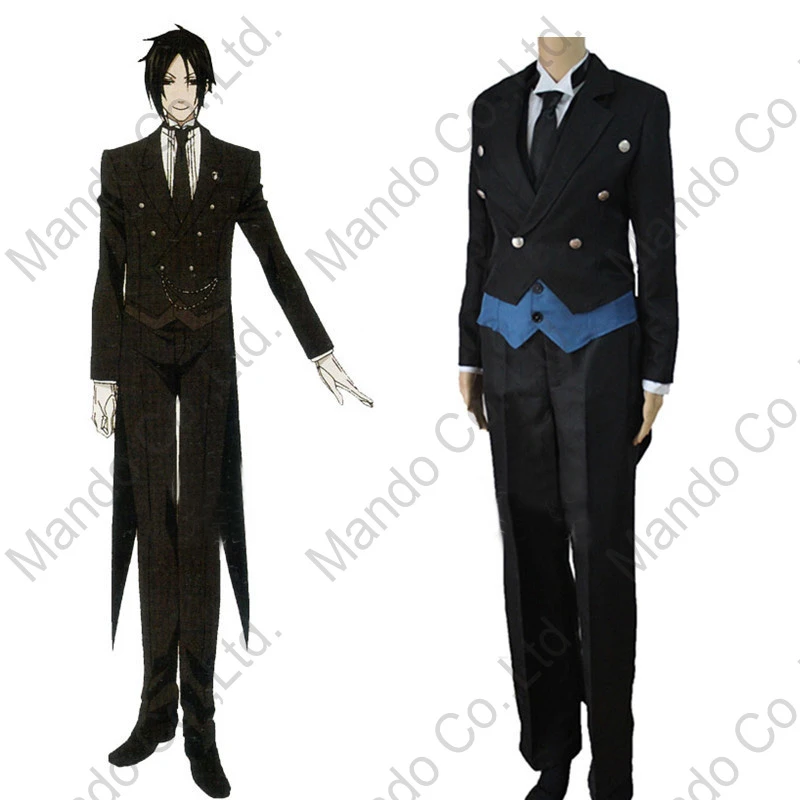アニメ黒執事2黒執事セバスチャン ミカエリスコスプレ衣装メンズ執事制服スーツハロウィンコスプレパーティー衣装 Butler Uniforms Sebastian Michaelis Cosplaycosplay Costume Men Aliexpress