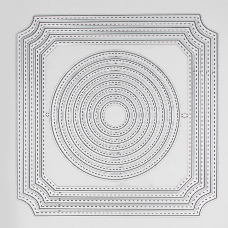 

Frames and Square Metal Cutting Dies Scrapbooking Album Decoration Embossing Paper Card Craft 149*149