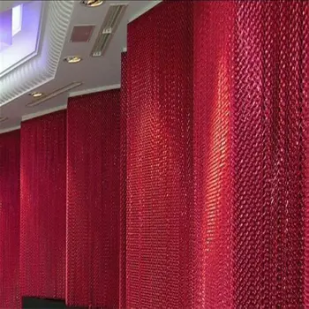 

Metal chain curtain for room divider