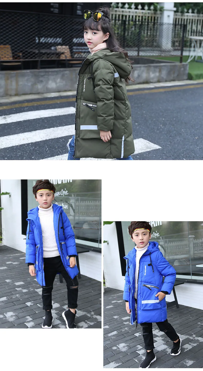 2017 High Quality Hooded Thick Boys Winter Down Coats For Kids Big Pocket Jackets Girls Clothes Children Tops Outerwear Clothing (5)