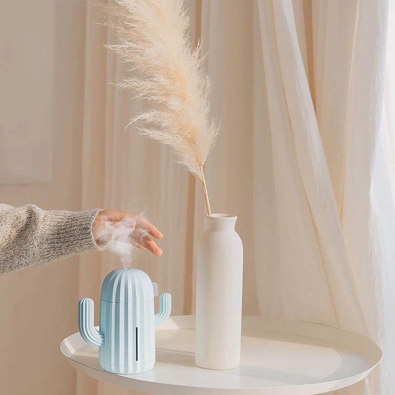 

340ml Air Humidifier Operated Silicone Flexible Cactus USB Aroma Essential Oil l Mist Maker no battery