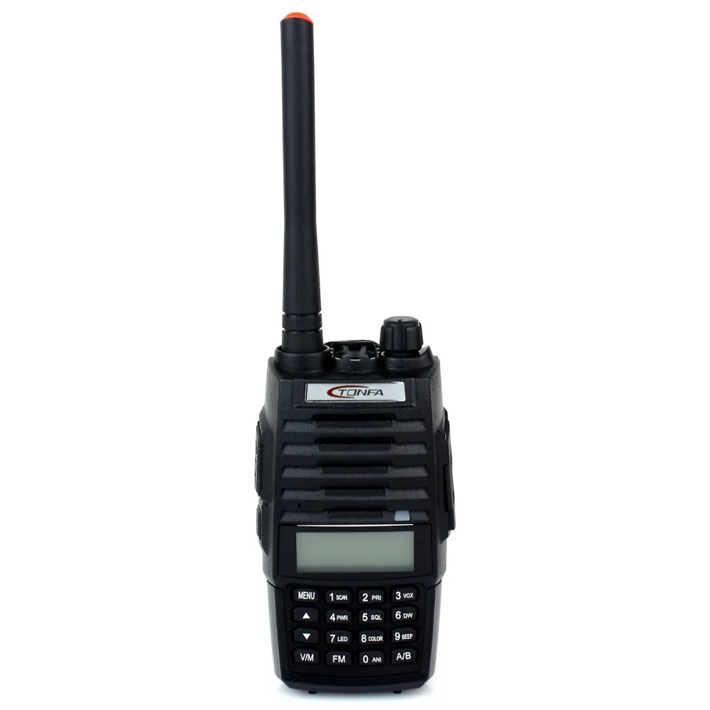 Черный рация TONFA TF-Q5 укв + UHF 256 памяти двухканальный 10 Вт FM радио фонарик VOX