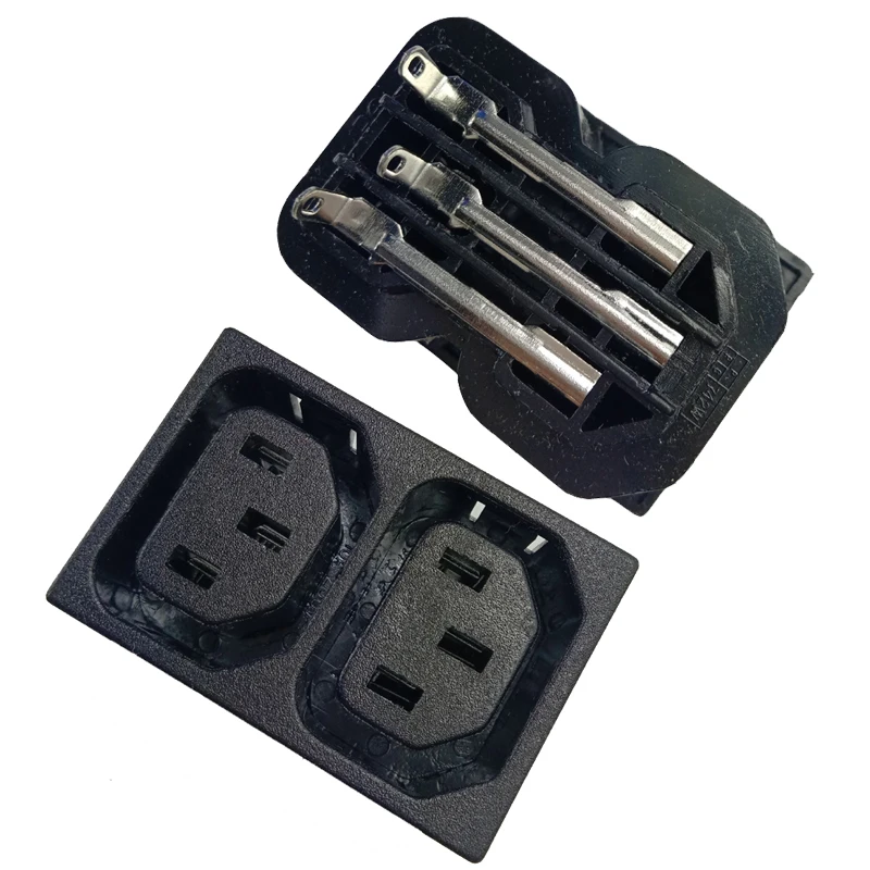 

doulbe dual C13 Electrical Socket AC power 2 position IEC320 C13 Industrial socket plug IEC 320 C13 Power Sockets