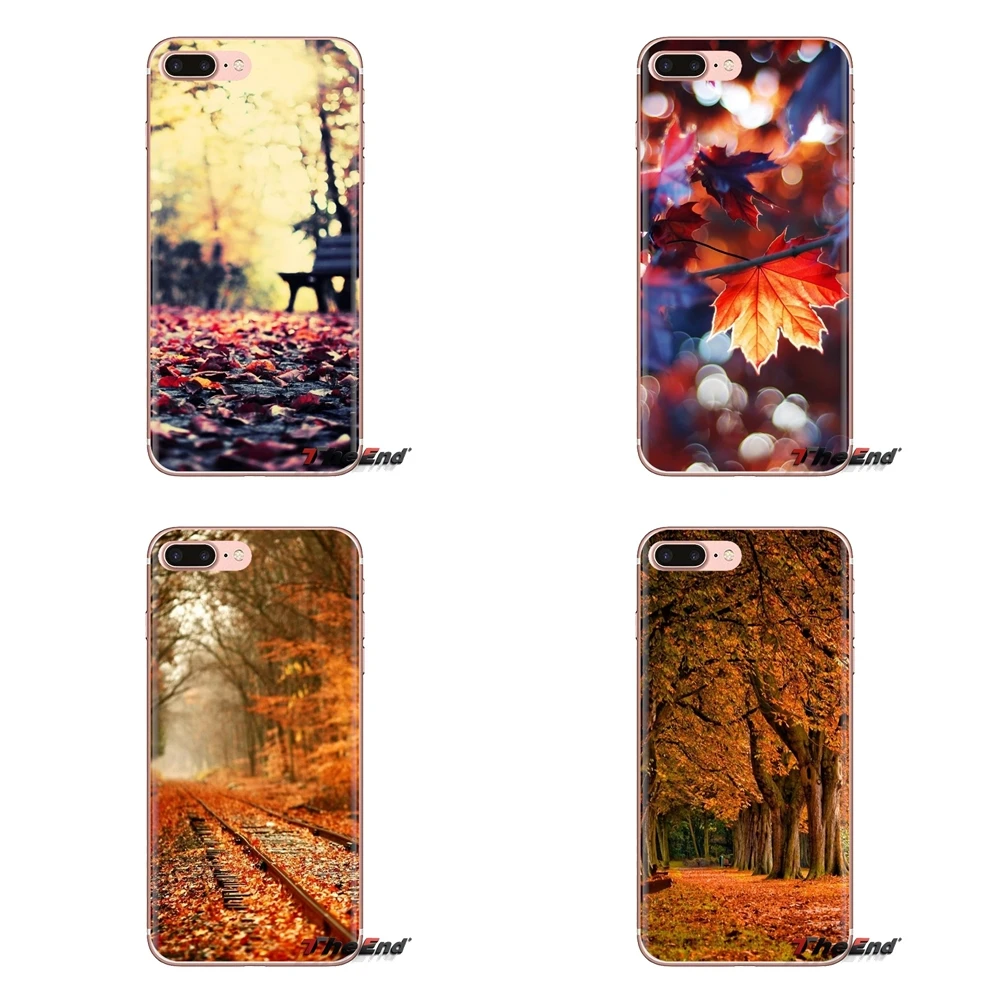 For Xiaomi Mi3 Samsung A10 A30 A40 A50 A60 A70 Galaxy S2 Note 2 Grand Core Prime Soft Shell Cover Autumn Rusty Leaves Park Alley |