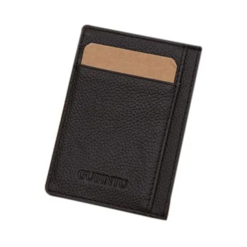 

2X GUBINTU Ultra-thin Leather Wallet Mens Mini Credit Card ID Holder Money Clip Magic Purse