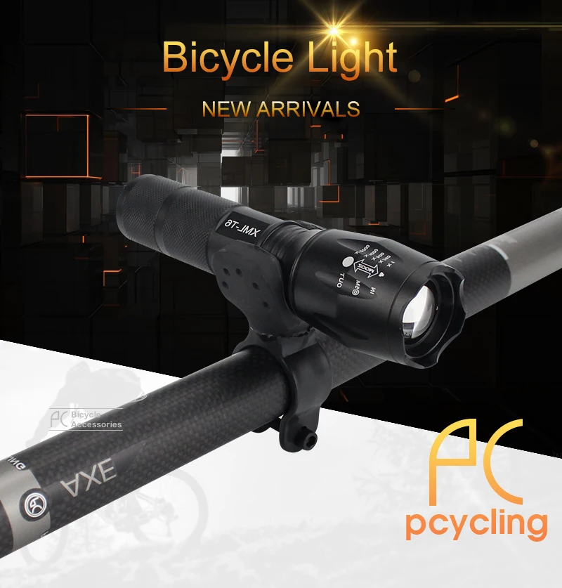 PCycling велосипедный фонарь XPE T6 светодиодный Телескопический фонарик водонепроницаемый USB Перезаряжаемый 800 люмен Мини power Bank Передний фонарь для велосипеда