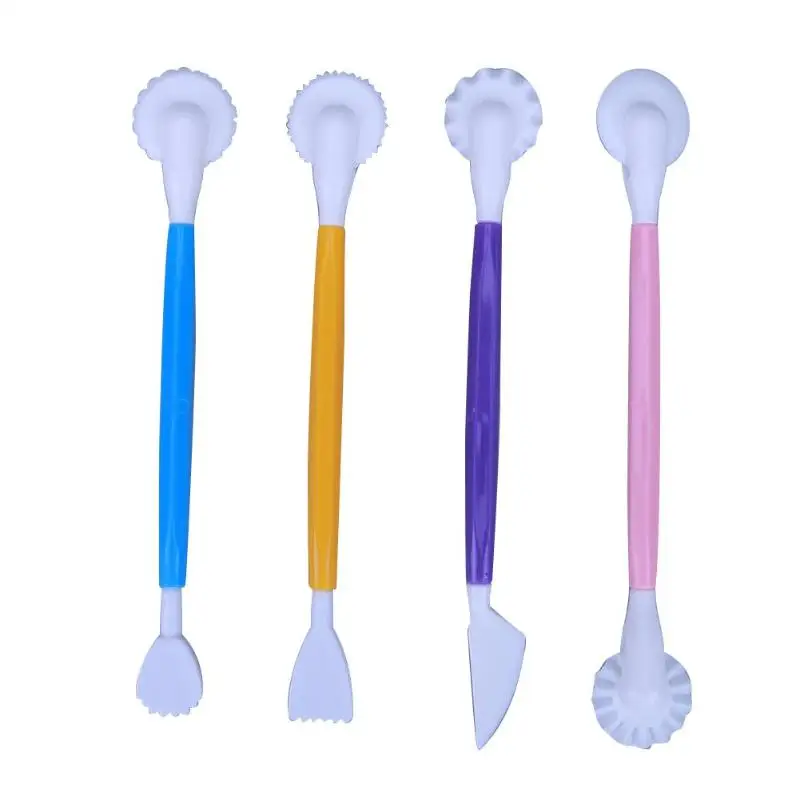 

4Pcs Fondant Cake Pen Decor Flower Sugarcraft Modelling Tool Set Pastry Cake Decorating Tools Cutting Model Making Baking Tool