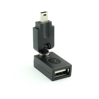 

Mini USB TO USB 2 0 Female 180 X360 Flexible Angled 360 degree Rotating to Mini USB otg Adapter Cable