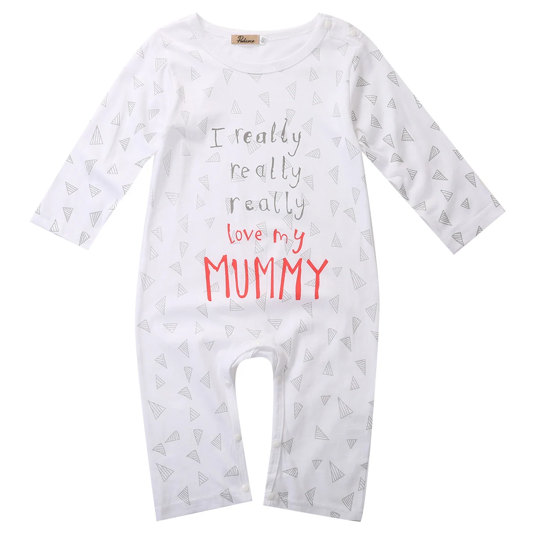 Детский хлопковый комбинезон с длинным рукавом на возраст 0 24 месяца|baby rompers|i love mum