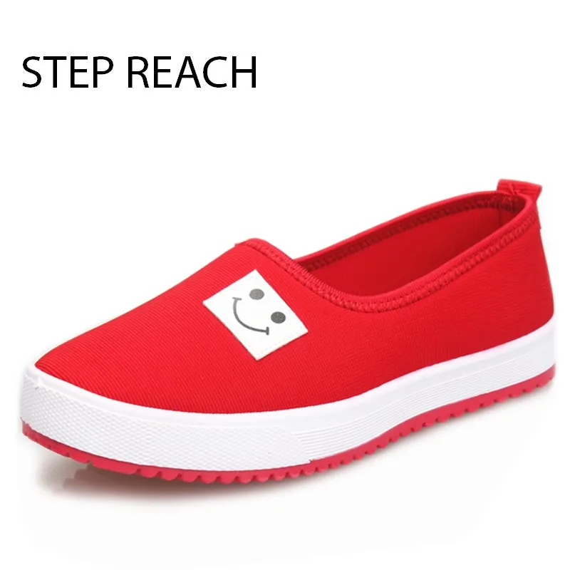 Женские парусиновые туфли на плоской подошве без застежки|slip on|slip on brandslip loafers |