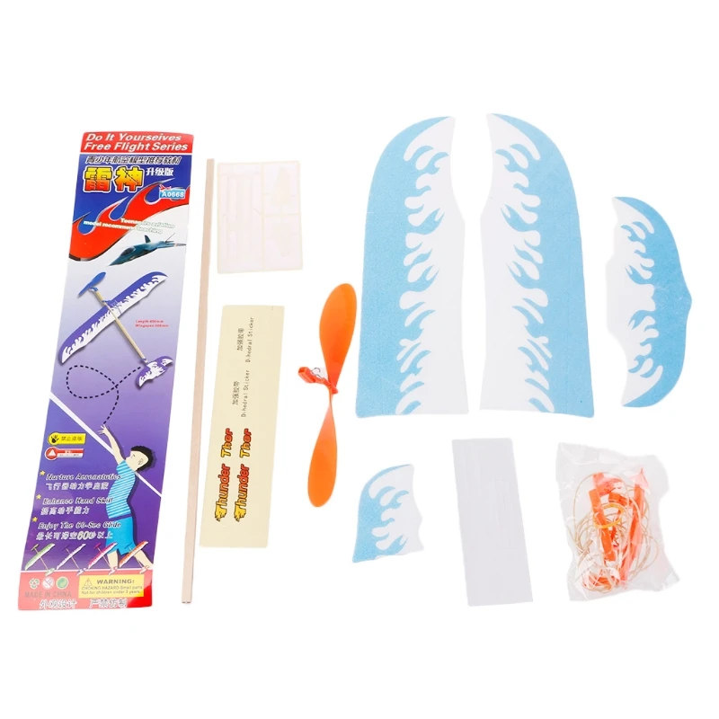 

Teenagers Rubber Band Powered Glider Airplane Model DIY Assembly Model Toys Gift Drop Ship De4