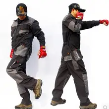 S-4XL, новинка, Мужская одежда, цельный Рабочий Комбинезон, больше карманов, износостойкий, рабочие, свободный, с длинным рукавом, комплект одежды размера плюс