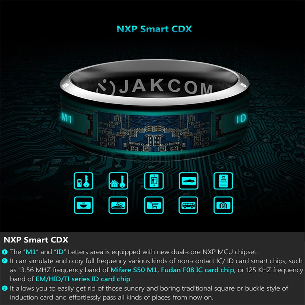Smart Ring(умное кольцо Jakcom R3 Wearable Devices(носимое устройство) Волшебный палец кольцо NFC умная электроника с IC/ID/NFC карта NFC мобильного телефона