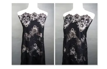 

150cm width*300cm Length delicate white Eyelash Lace Trim Fabric for Bridal Wedding dress fabric