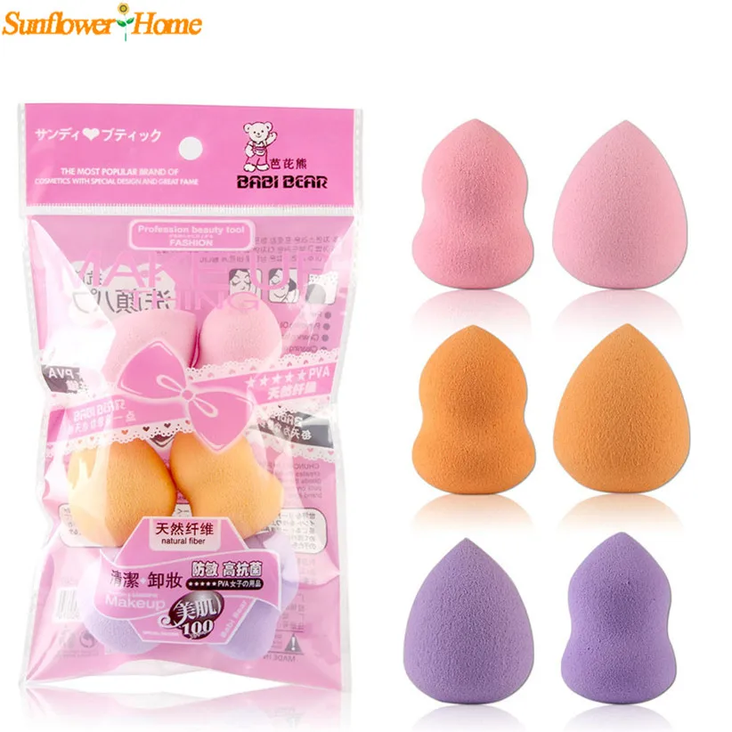 Cheapest Newly Design 6pcs/Set Waterdrop Beauty Flawless Makeup Blender