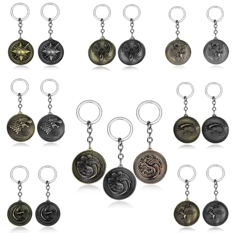 Game Of Thrones Family Keychain Game Of Thrones Jon Snow Targaryen