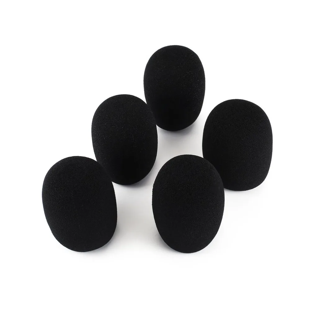 5pcs Headset Replacement Foam Microphone Cover Mic Cover Windshield Headset Wind Shield Pop Filter Mic Cover Foam