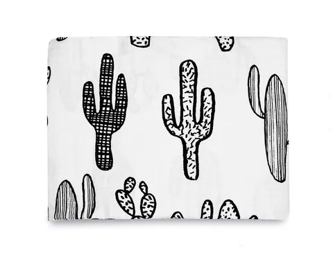 Cactus Новая мода для новорожденного мягкий органический хлопок муслин пеленка; Банное полотенце Brethable многофункциональное одеяло для младенца Parisarc Размер 47x47in - Цвет: Cactus