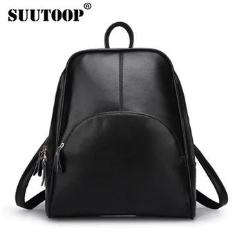 

NEW fashion women backpack Leather school bag ladies Casual style school bags black red mochila masculina for teenage girls