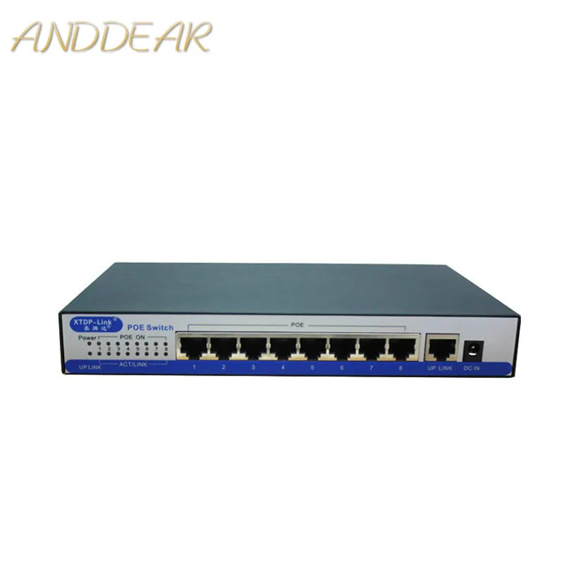 H9 гигабитный poe коммутатор 100/1000 Мбит/с IEEE802.3af/at active POE 8 портов 50v2.3a для шт. 1080P 2MP 3MP 4MP
