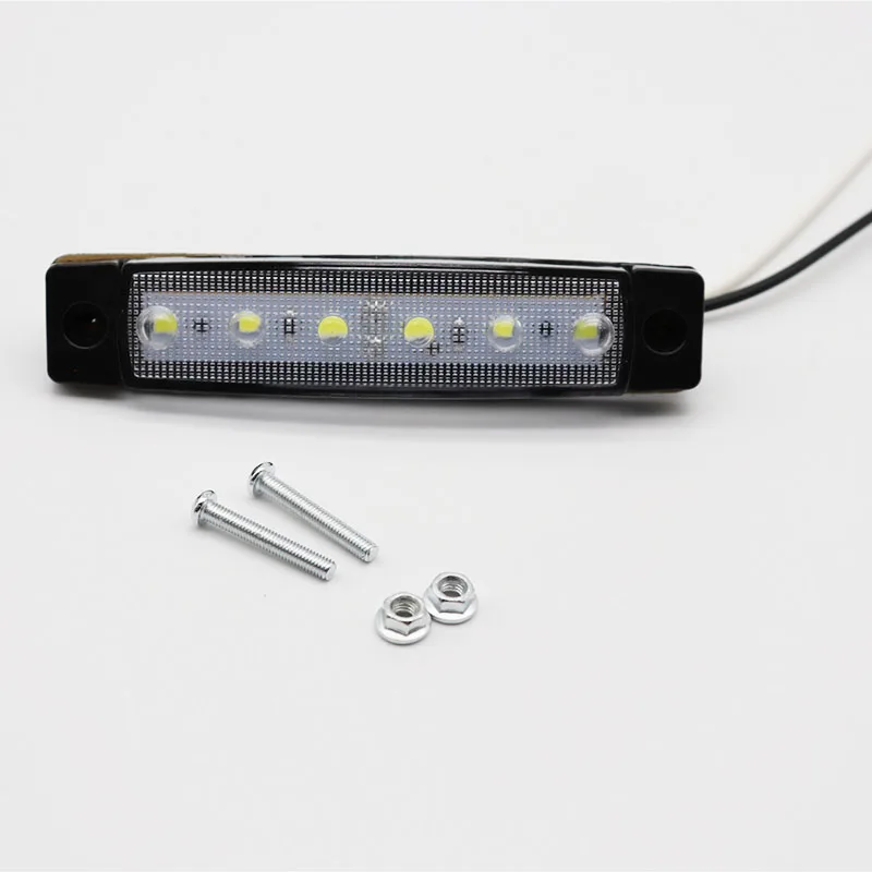 12/24V 6 SMD СВЕТОДИОДНЫЙ прицеп пикап боковые габаритные светодиодный индикатор светильник грузовик для грузовика автобуса просвет боковые Габаритные, задние Предупреждение хвост светильник