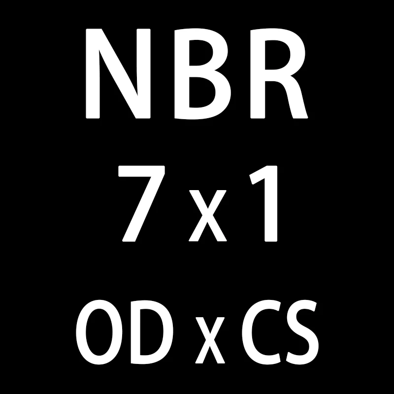 50 шт./лот резиновым кольцом черный NBR уплотнительное кольцо 1 мм OD4/4,5/5/6/6,5/7/7,5/8/9/9,5/10 мм уплотнительное кольцо нитрил прокладка масла кольца шайба - Цвет: OD7mm