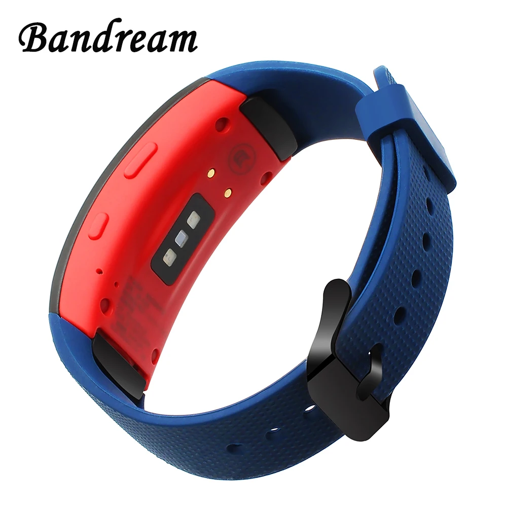 Achat Mis à jour En Caoutchouc de Silicone Bande de Montre pour Samsung Vitesse Fit 2 R360 Fit2 Pro R365 Bracelet Sport Bracelet Boucle En Acier Bracelet