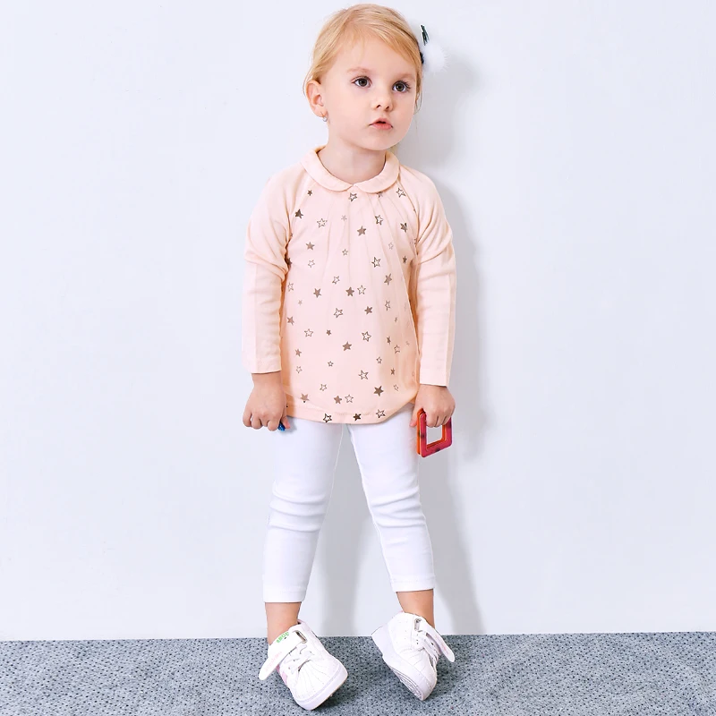 Roupas infantis menina Yingzifang/комплект одежды из 2 шт. для маленьких девочек Милая футболка с