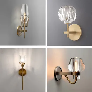 

Crystal Lampshade Decoration Wall Lamp Light Bulb Holder Easy Installation For Indoor Hallways Stairwells Restaurants Hotels