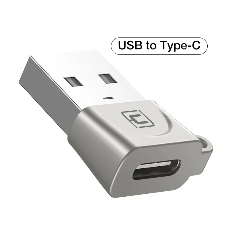 Переходник Cafele type C для Micro USB OTG адаптер конвертер type-c кабель адаптер USB для type-C передачи данных зарядное устройство OTG - Цвет: Silver USB to Type c