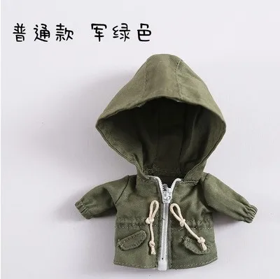 New Cool Doll Clothes Fashion Cotton Windbreaker Coat Hat for 1/12bjd,obitsu 11,ob11 Doll Accessories Cltohing - Цвет: green 2