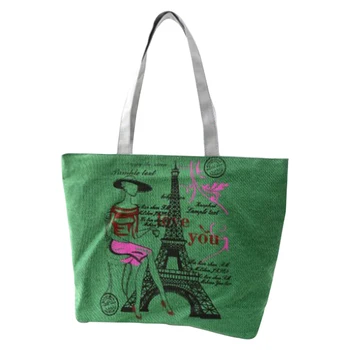 

Iron Tower Canvas Handbag Preppy School Bag for Girls Women's Handbags Cute Bags MSJ99