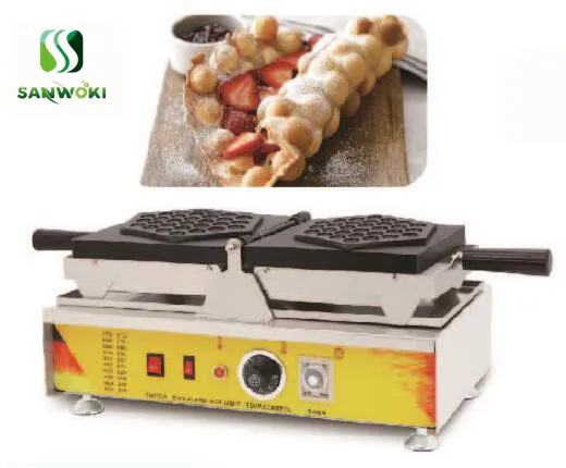 

Electric Hong kong QQ Egg Waffle Maker Professional Bubble Waffle Machine Ice Cream Puff Cone Eggettes Iron Pan Making Plates