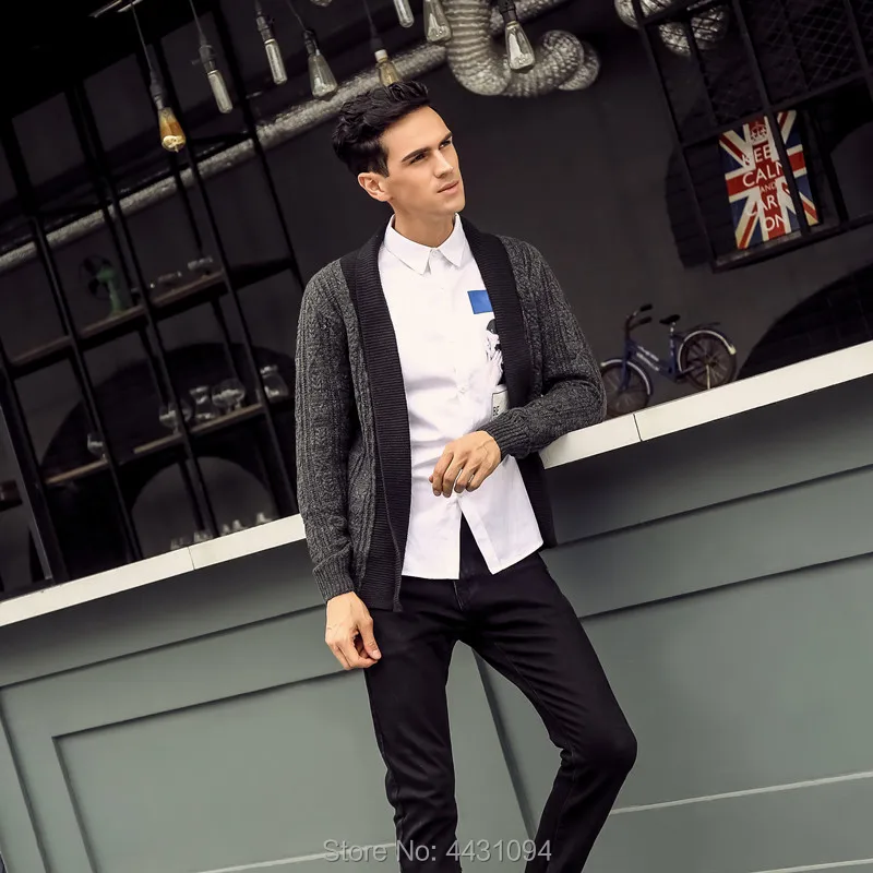 Rebeca Hombre Cárdigan Hombre De Punto Slim Fit, Cuello En V