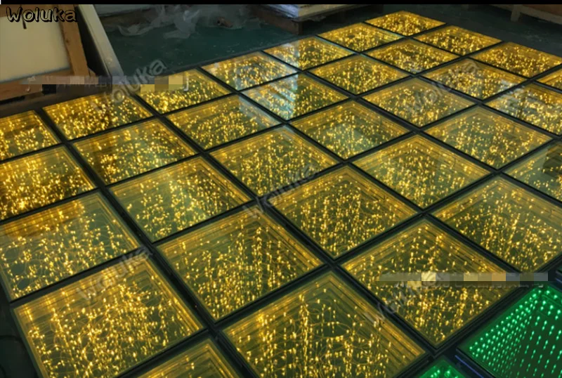 

50cm LED stage Floor Gold full color luminescent floor tile lamp bar stage Abyss Dance floor Tiles CD50 W03