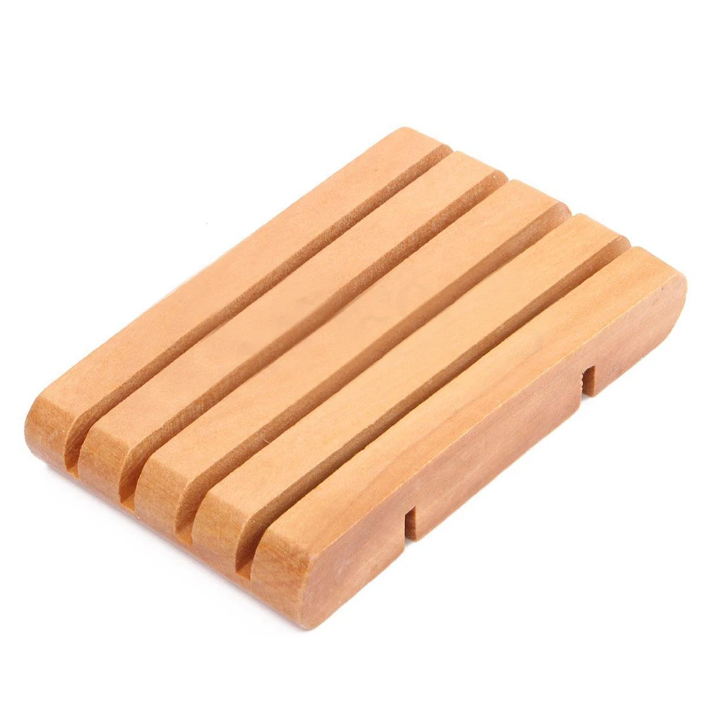 

Wooden Home Bathroom Shower Soap Box Dish Plate Holder Drip Tray Case Container