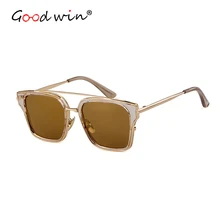 Good Win Sunglasses Women Men Luxury Brand Designer Gold Frame Square Fashion Female Sun Glasses UV400 lunette soleil femme Good Win Sunglasses Women Men Luxury Brand Designer Gold Frame Square Fashion Female Sun Glasses UV400 lunette soleil femme