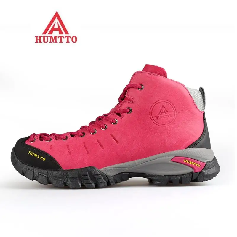 

HUMTTO Womens Fashion Genuine Leather Sports Trekking Hiking Shoes Sneakers For Women Sport Climbing Mountain Shoes Sneaker