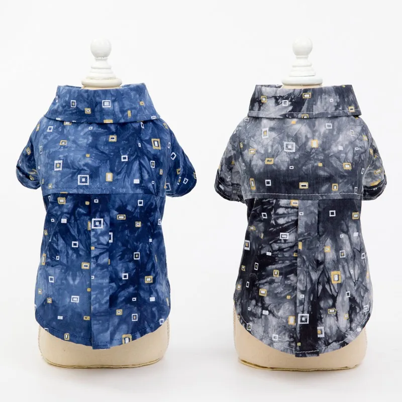 

Spring Summer Dog Clothes Pet Shirts England Plaids Dog Cotton Summer Beach Vest Short Sleeve Vest Pet Clothes Dog T Shirt Tops