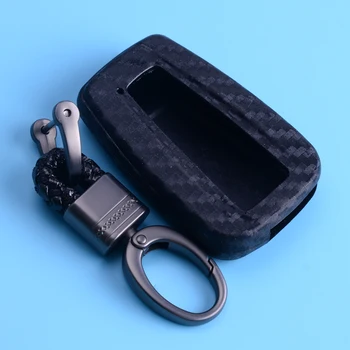 

beler Black Carbon Fiber Style Silicone Remote Key Shell Case Fob Keychain fit for Toyota Camry CHR Avalon RAV4