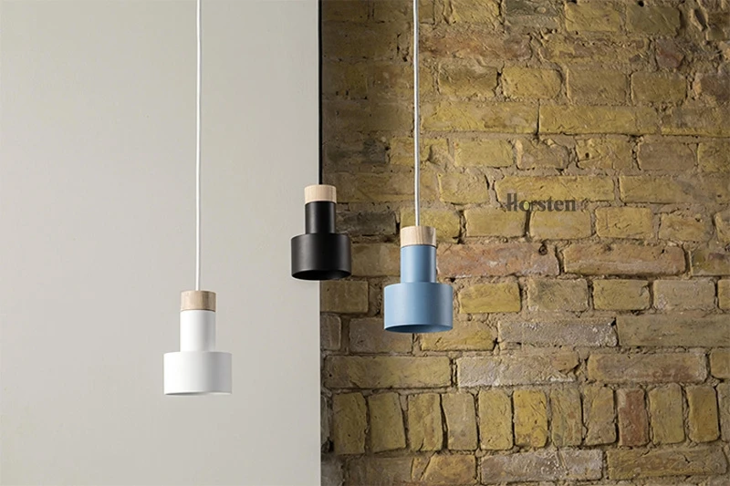Nordic Pendant Lights Wood Aluminum Lampshade Hanging Lamp Industrial Lighting For Bedroom Living Room Restaurant E27 (10)
