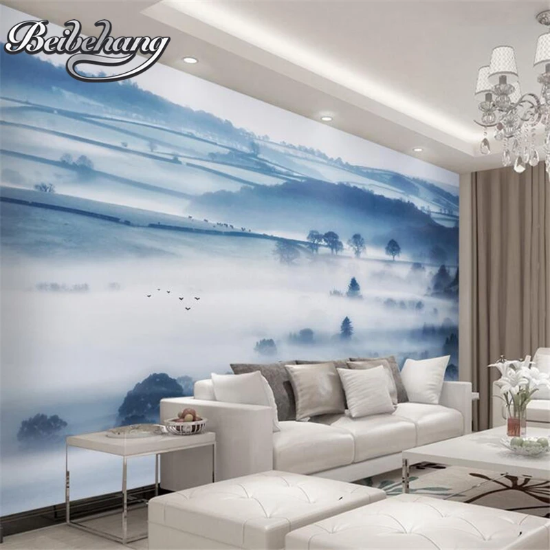

Beibehang 3D wallpaper photo ink landscape landscape Chinese murals 3D living room bedroom TV decoration wallpaper for walls 3 d