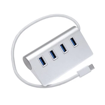 

High Quality Computer Accessories Alloy USB 3.1 Type C USB-C Multiple 4 Port Hub Adapter For Macbook PC Tablet